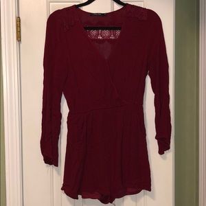 red lace romper